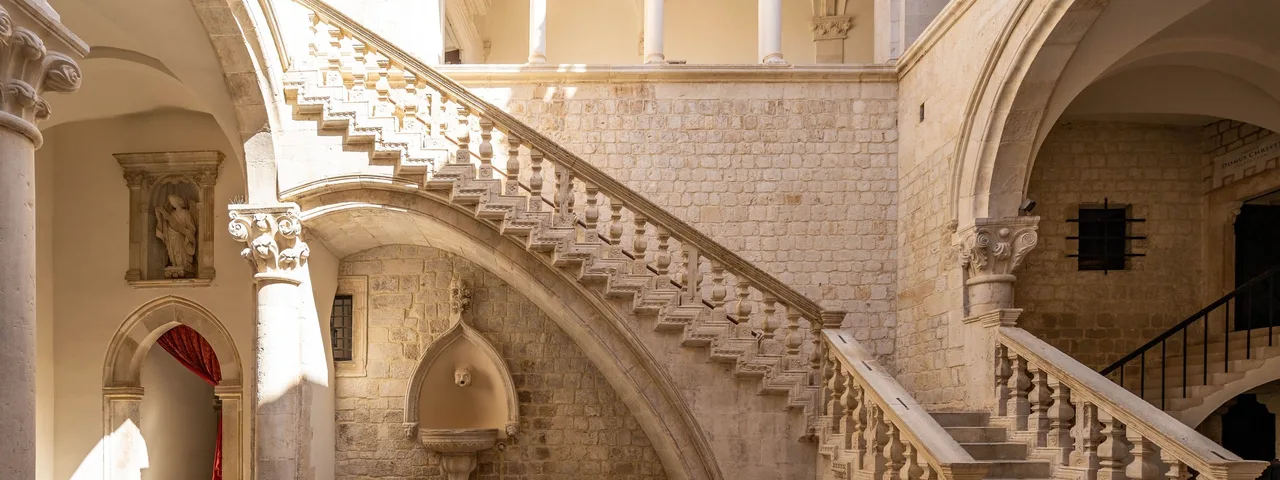 Dubrovnik croatia atrium staircase inside rectors