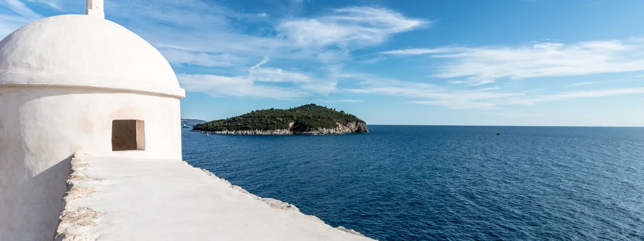 Lokrum Island beckons.  Dubrovnik departures with Tendo Luxury Travel.