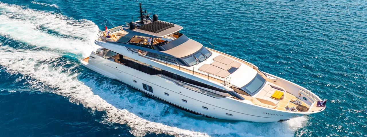 Primus luxury crewed yacht — exterior view, Adriatic Sea Croatia