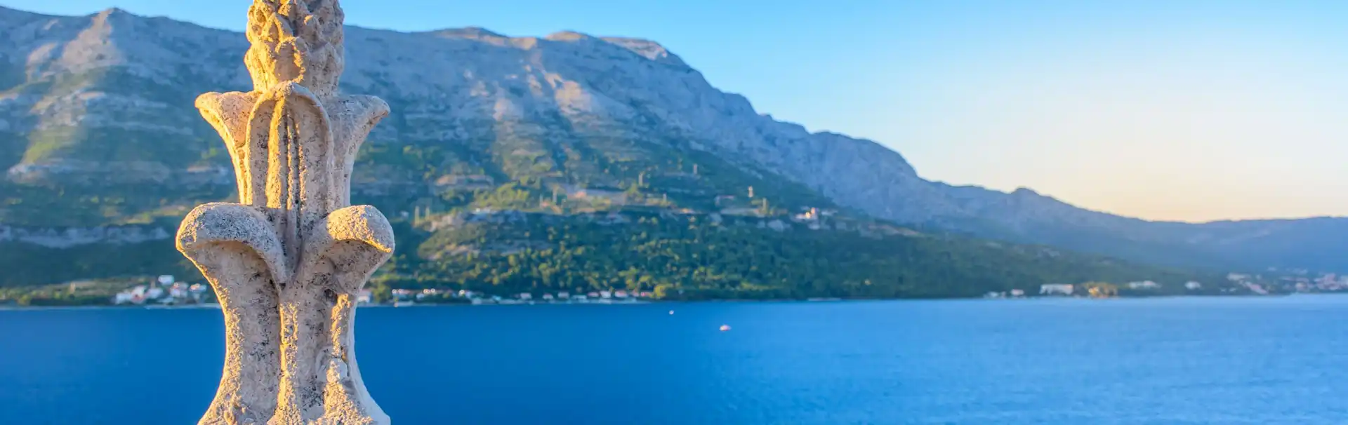 Amazing viewpoint at Korcula downtown and Peljeski Channel in Croatia.jpg