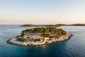 Pakleni Islands turquoise sea viewed from a private boat tour from Hvar