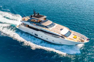 Primus luxury crewed yacht — exterior view, Adriatic Sea Croatia