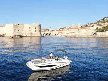 Dubrovnik speedboat tour. Book a luxury Jeanneau Cap Camarat 755 with Tendo Travel. #Dubrovnik #Croatia