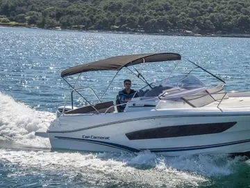 Cap Camarat 7.5 WA Series 2, cuts through the clear blue Adriatic Sea near Dubrovnik, Croatia.
