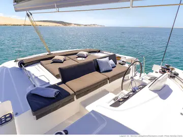 Lagoon 46 catamaran sailing the Adriatic near Split — bareboat charter Croatia