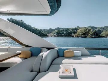 Aglaya yacht sundeck — luxury charter Croatia