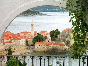 Budva old town citadel stone walls sea excursion 6h27xp