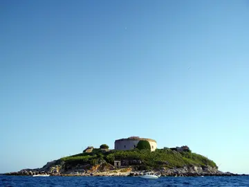 Mamula Island fortress at the entrance to the Bay of Kotor, Montenegro — first landmark you pass on the private yacht route from Dubrovnik