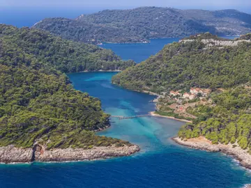 Mljet aerial islands croatia dubrovnik
