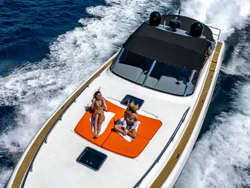 Tecnomar luxury yacht option on Private Blue Cave Tour Dubrovnik with curated cave timing