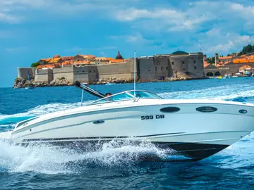 Dubrovnik boat charter, walled city view