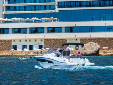 Jeanneau Cap Camarat 9 - Private boat tour. In front of Dubrovnik Excelsior Hotel