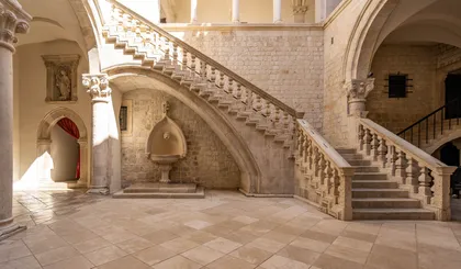 Dubrovnik croatia atrium staircase inside rectors