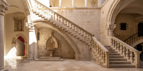 Dubrovnik croatia atrium staircase inside rectors