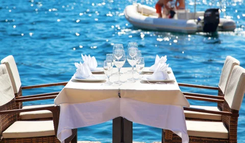 Waterfront dining in Dubrovnik, Croatia. Book your luxury travel experience with Tendo. 