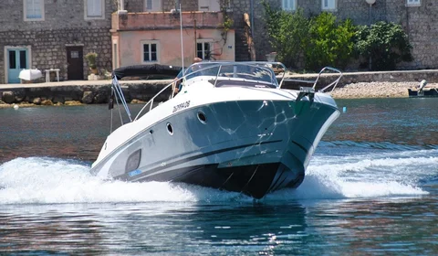  Beneteau Antares 850 speedboat on a luxury private tour near Dubrovnik, Croatia with Tendo Luxury Travel.