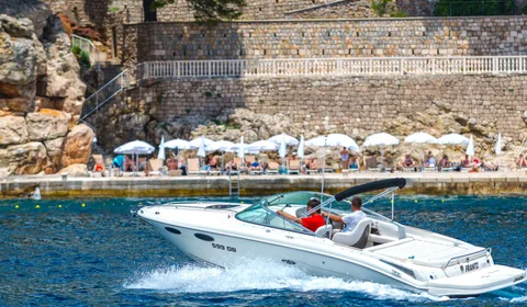 High-class Sea Ray 240 speedboat rental in Dubrovnik. Explore the Elaphiti Islands with Tendo Luxury Travel.
