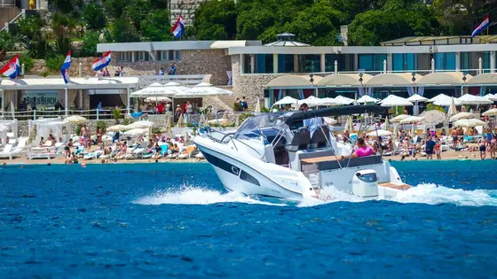 Jeanneau Cap Camarat 9 WA speedboat for private charter in Dubrovnik, Croatia