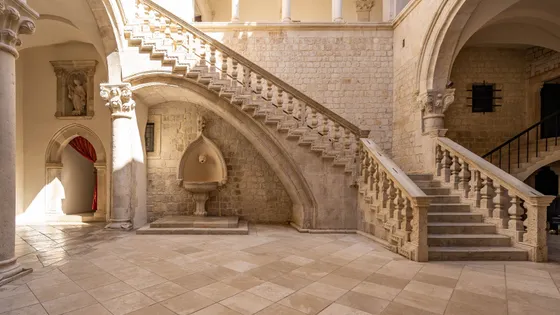 Dubrovnik croatia atrium staircase inside rectors