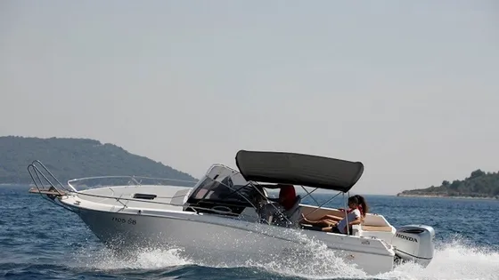 Atlantic 730 Sun Cruiser speedboat on the Adriatic — private charter Dubrovnik