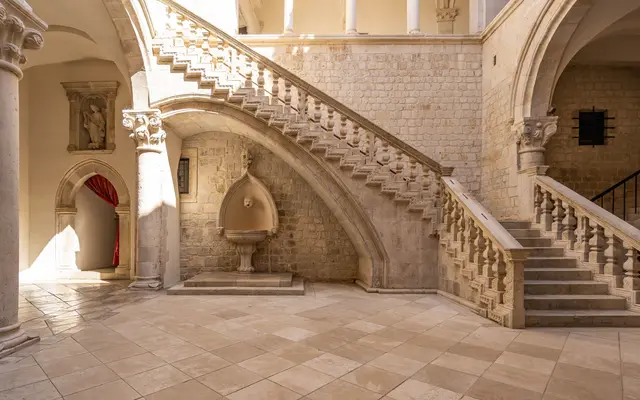 Dubrovnik croatia atrium staircase inside rectors