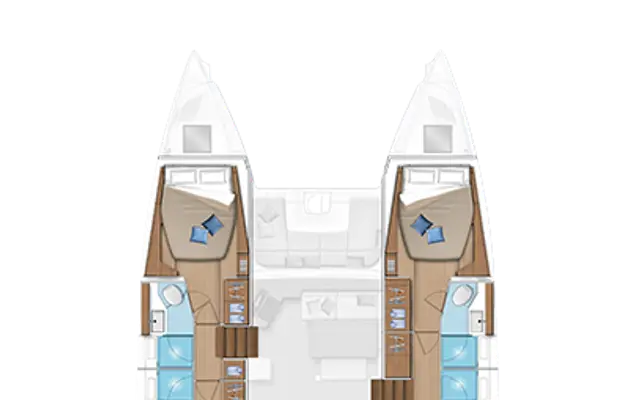 Lagoon 46 catamaran sailing the Adriatic near Split — bareboat charter Croatia