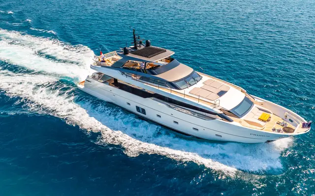 Primus luxury crewed yacht — exterior view, Adriatic Sea Croatia