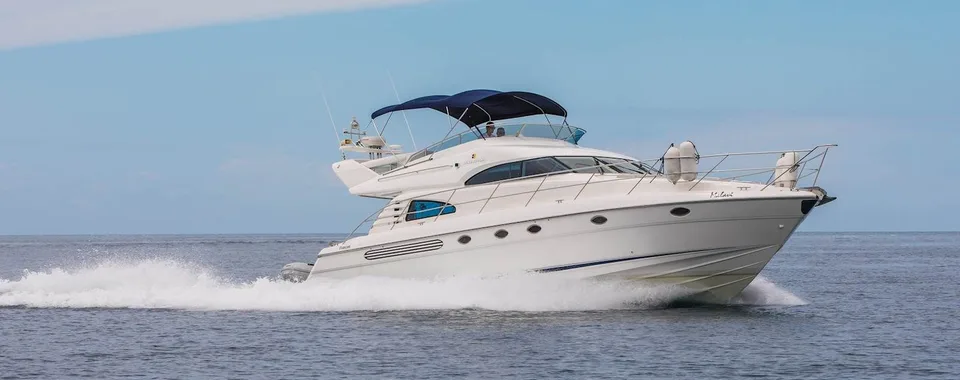 Luxury yacht cruising Adriatic Sea near Dubrovnik. Elafiti Islands boat tour on M/Y Malawi Fairline. Private charter experience.