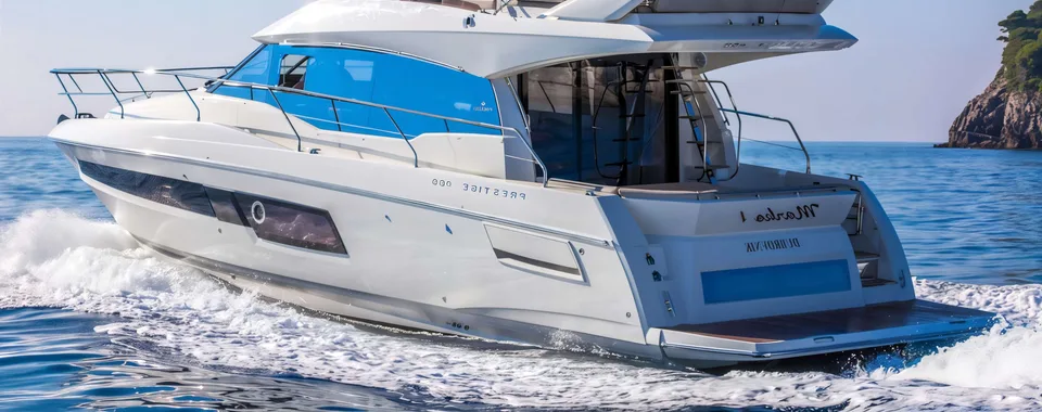 Luxury Prestige 460 Fly yacht charter in Dubrovnik, Hvar, Split, Croatia.