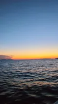 Golden sunset over the Adriatic. Departing from Dubrovnik or Hvar.
