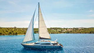 San Limi luxury crewed yacht — exterior view, Adriatic Sea Croatia
