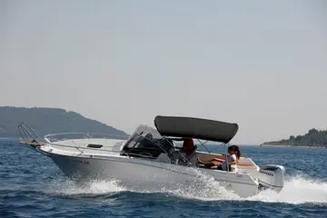 Atlantic 730 Sun Cruiser speedboat on the Adriatic — private charter Dubrovnik
