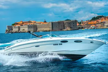 Dubrovnik boat charter, walled city view