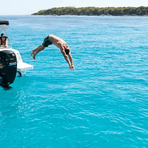 Summer fun: Swimming off the coast of Dubrovnik with Tendo Luxury Travel.
