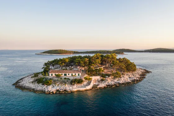 Pakleni Islands turquoise sea viewed from a private boat tour from Hvar