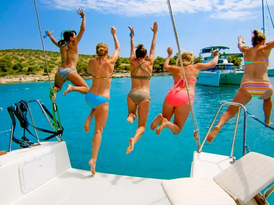 Dubrovnik team building bachelorette party boat rental