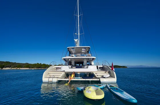lagoon sixty 5 amada mia catamaran water toys croatia