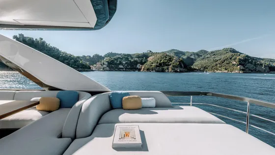 Aglaya yacht sundeck — luxury charter Croatia