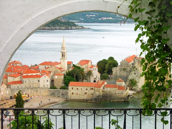 Budva old town citadel stone walls sea excursion 6h27xp
