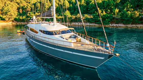 San Limi luxury crewed yacht exterior photo 4, Adriatic Sea Croatia