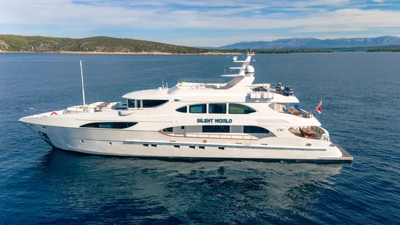 Silent World luxury crewed yacht exterior photo 5, Adriatic Sea Croatia