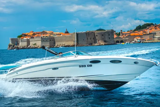Dubrovnik boat charter, walled city view