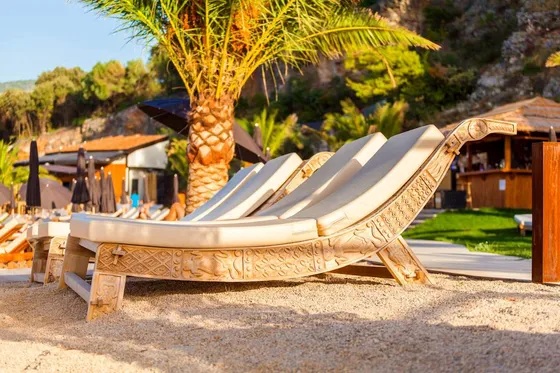 Luxurious beach loungers await on your Dubrovnik getaway with Tendo Travel.