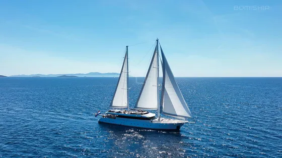 Luxurious sailboat cruising the Adriatic Sea near Dubrovnik, offering unforgettable charter experiences in crystal-clear waters