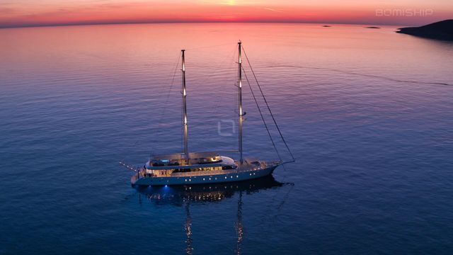 Forty four meters luxury motor sailer yacht