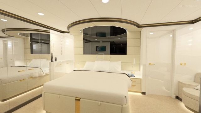 Forty four meters luxury motor sailer yacht