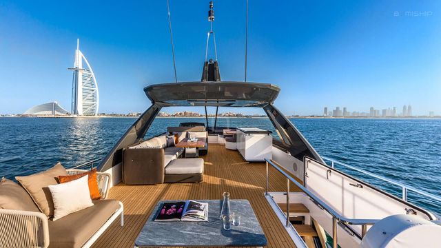The Ferretti 780 luxury yacht for charter