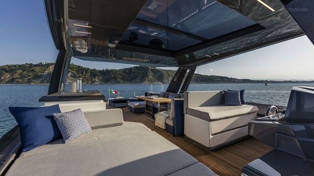 The Ferretti 780 luxury yacht for charter
